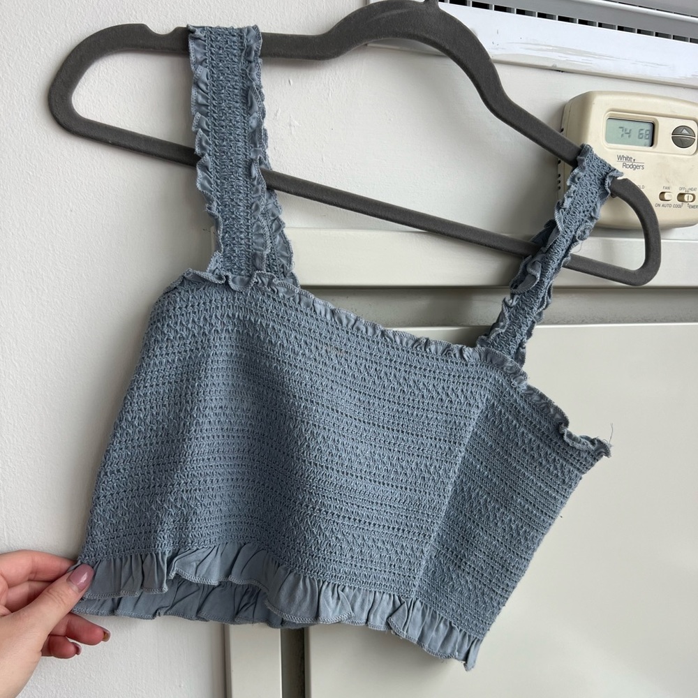 Blue Kendal and Kylie crop top